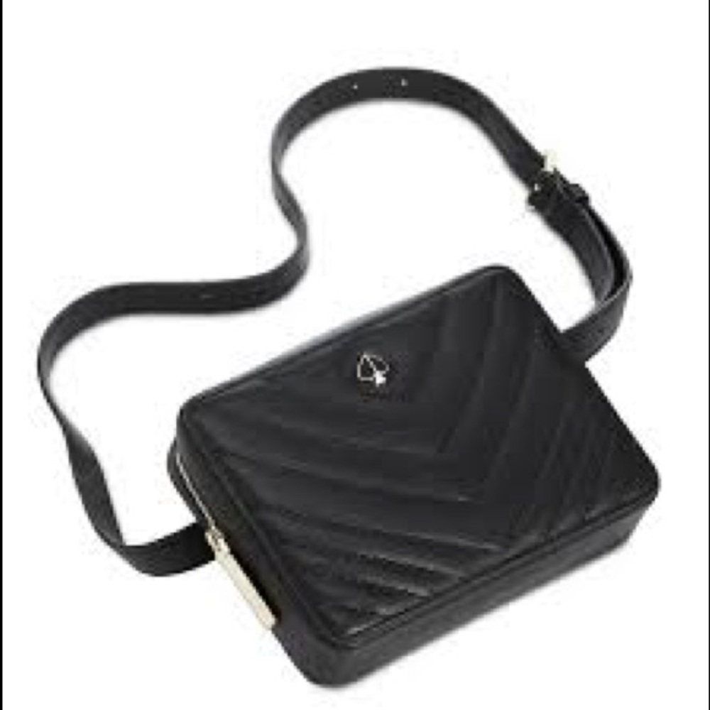 NWT Kate Spade Amelia Lamb Skin belt black bag